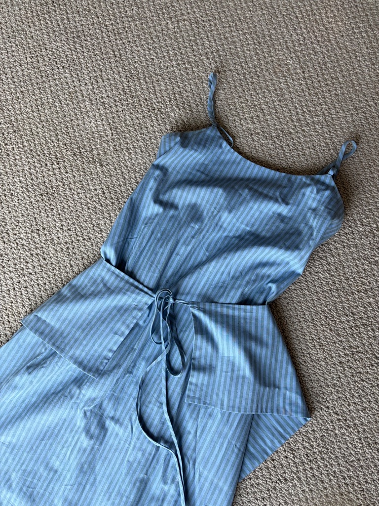 Proche Studio Penelope Sheath With Peplum Collar Xs/Small Lagoon Stripe — image 6 of 8